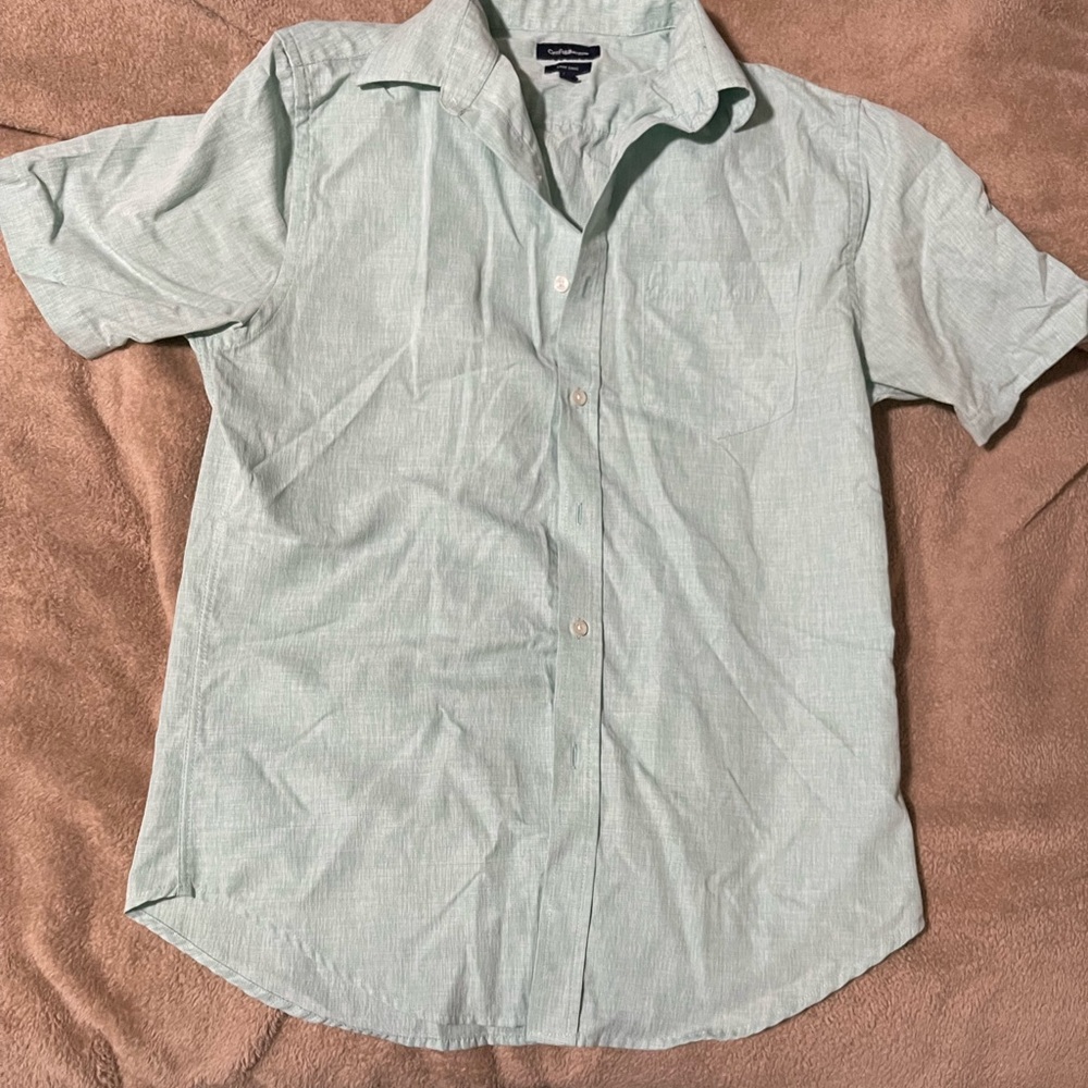 Croft & Barrow Mint Green Casual Button Down Shirt